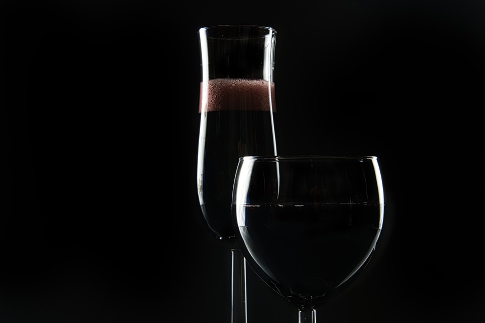 Pěkné sklenice na Prosecco.
